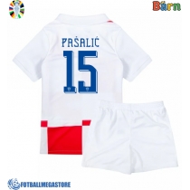 Fotballdrakt Barn Kroatia Mario Pasalic #15 Hjemmedraktsett EM 2024 Kortermet (+ Korte bukser)